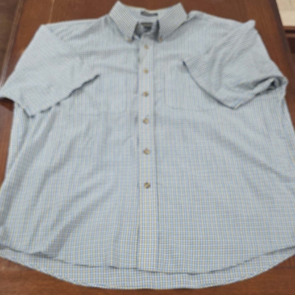 Van Heusen Men's Light Blue Plaid Shirt